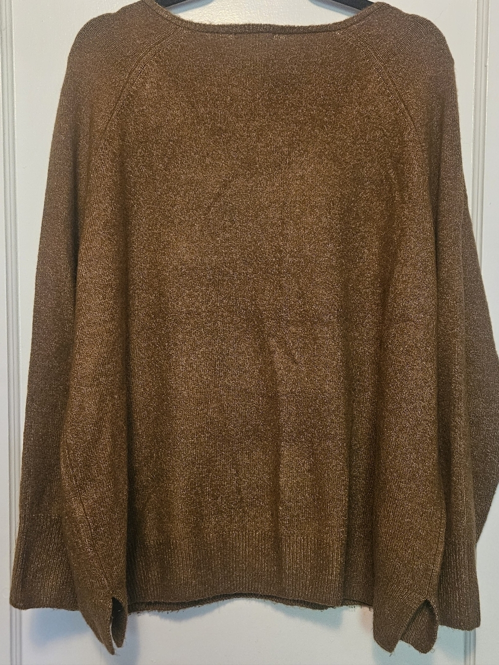 Halogen V-Neck Cozy Brown Sweater - Picture 6 of 8